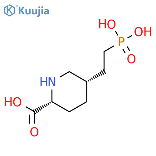 2-Piperidinecarboxylic acid, 5-(2-phosphonoethyl)-, cis- structure