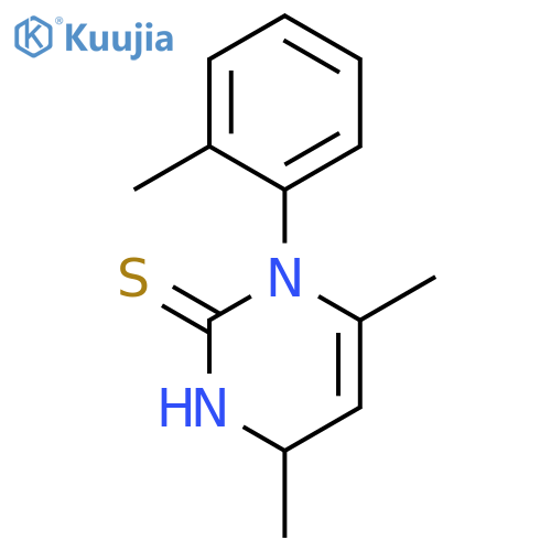 2(1H)-PYRIMIDINETHIONE, 3,4-DIHYDRO-4,6-DIMETHYL-1-(2-METHYLPHENYL)- structure