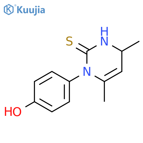 2(1H)-Pyrimidinethione, 3,4-dihydro-1-(4-hydroxyphenyl)-4,6-dimethyl- structure