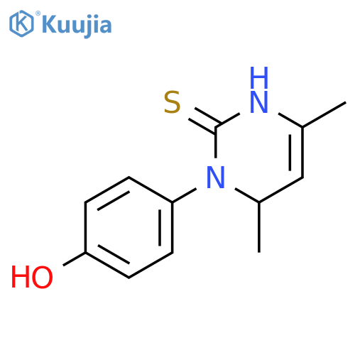 2(1H)-Pyrimidinethione, 3,6-dihydro-1-(4-hydroxyphenyl)-4,6-dimethyl- structure