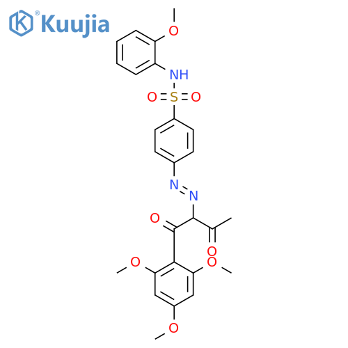 Benzenesulfonamide, N-(2-methoxyphenyl)-4-[[2-oxo-1-(2,4,6-trimethoxybenzoyl)propyl]azo]- structure