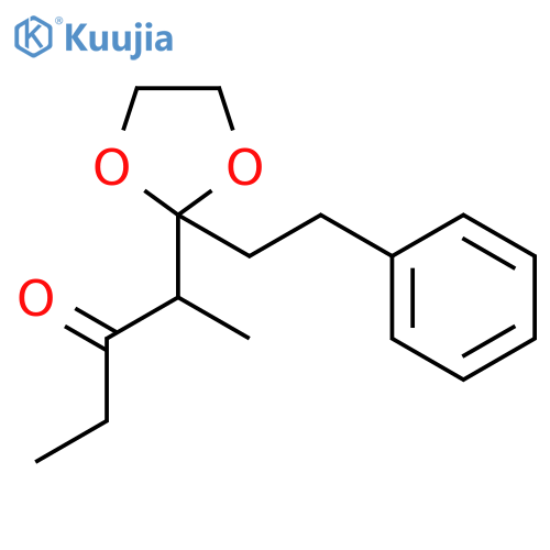 3-Pentanone, 2-[2-(2-phenylethyl)-1,3-dioxolan-2-yl]- structure