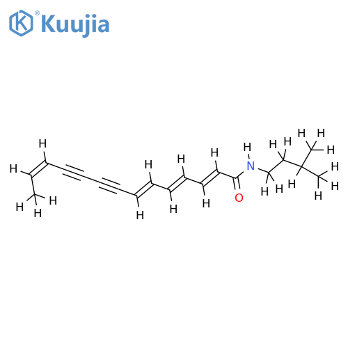 (2E,4E,6E,12Z)-3-Methylpropylamide-2,4,6,12-Tetradecatetraene-8,10-diynoic acid structure