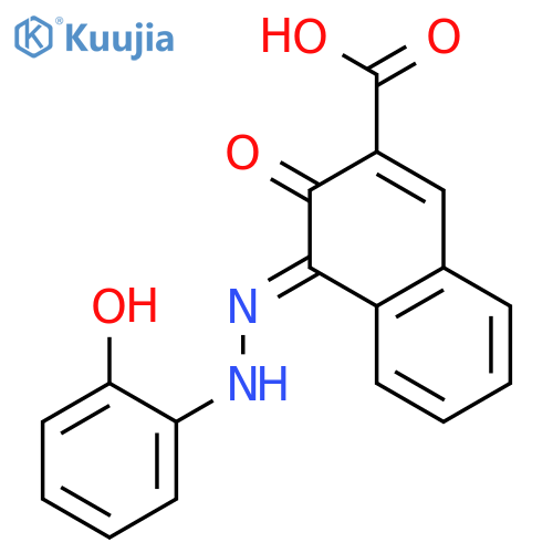 4-[(2-hydroxyphenyl)hydrazinylidene]-3-oxonaphthalene-2-carboxylic acid structure