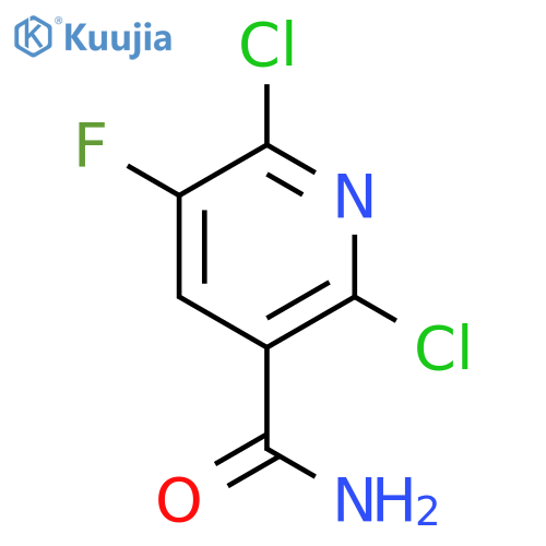 2,6-dichloro-5-fluoro-pyridine-3-carboxamide structure