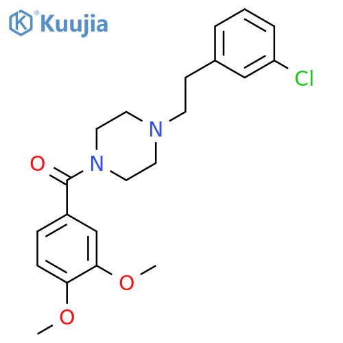 Piperazine, 1-[2-(3-chlorophenyl)ethyl]-4-(3,4-dimethoxybenzoyl)- structure