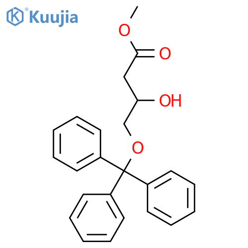 Butanoic acid,3-hydroxy-4-(triphenylmethoxy)-, methyl ester, (3S)- structure