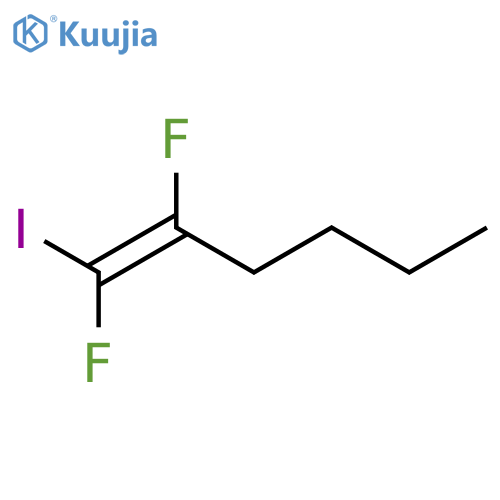 (1Z)-1,2-difluoro-1-iodo-1-hexene structure