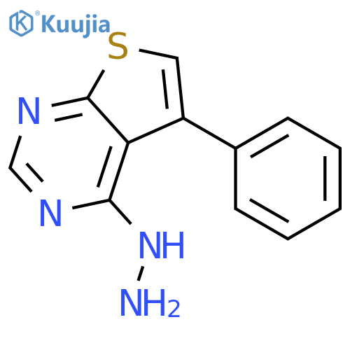 4-hydrazinyl-5-phenylthieno[2,3-d]pyrimidine structure