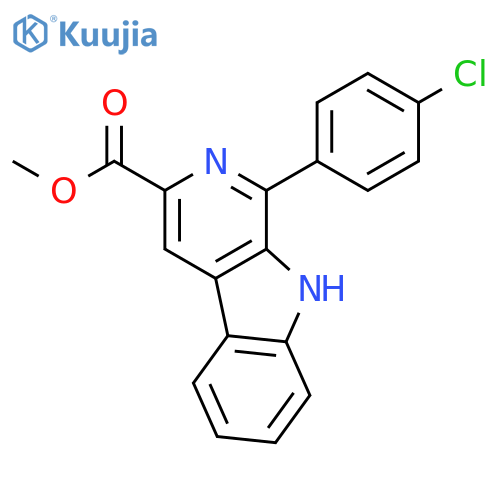 9H-Pyrido[3,4-b]indole-3-carboxylic acid, 1-(4-chlorophenyl)-, methyl ester structure