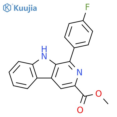 9H-Pyrido[3,4-b]indole-3-carboxylic acid, 1-(4-fluorophenyl)-, methyl ester structure