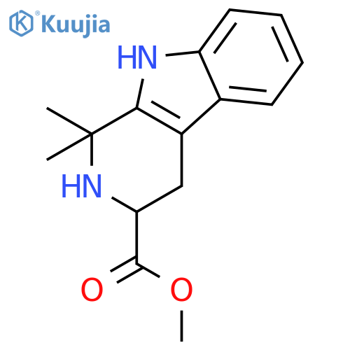 1H-Pyrido[3,4-b]indole-3-carboxylic acid, 2,3,4,9-tetrahydro-1,1-dimethyl-, methyl ester structure