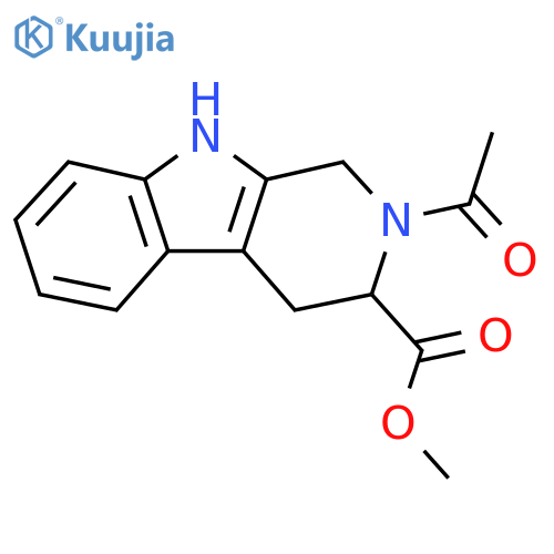 Methyl 2-acetyl-1,3,4,9-tetrahydropyrido[3,4-b]indole-3-carboxylate structure