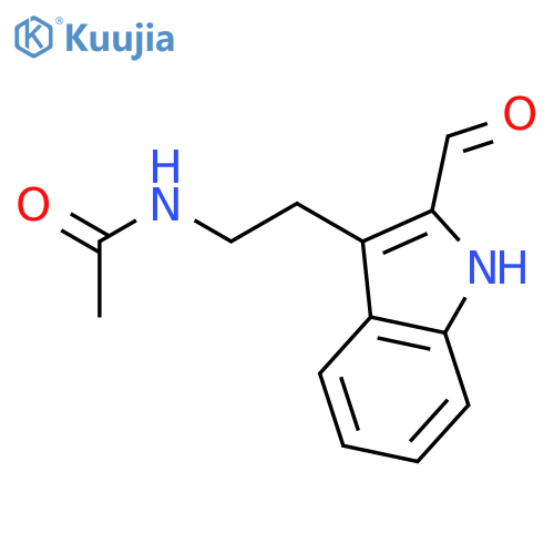 N-[2-(2-formyl-1H-indol-3-yl)ethyl]acetamide structure