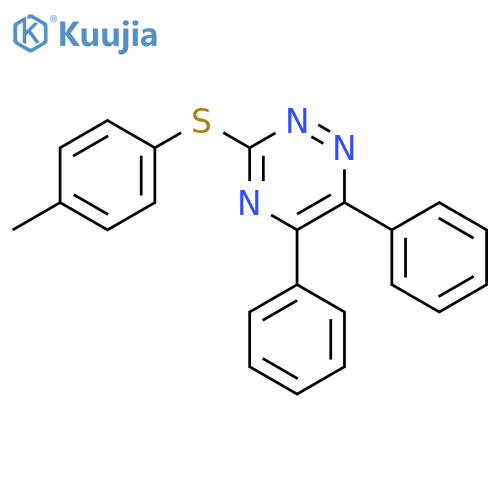 1,2,4-Triazine, 3-[(4-methylphenyl)thio]-5,6-diphenyl- structure