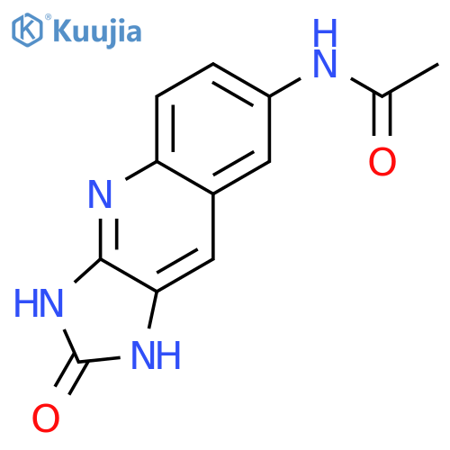 N-(2-oxo-1,3-dihydroimidazo[4,5-b]quinolin-7-yl)acetamide structure