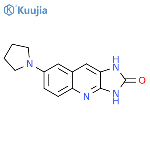 2H-Imidazo[4,5-b]quinolin-2-one, 1,3-dihydro-7-(1-pyrrolidinyl)- structure