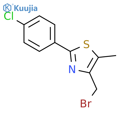4-(bromomethyl)-2-(4-chlorophenyl)-5-methyl-1,3-thiazole structure