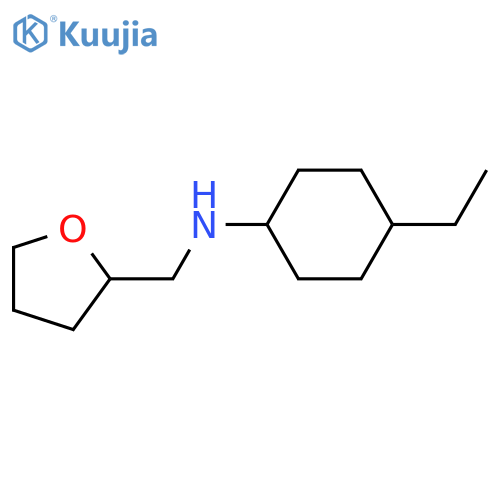 4-ethyl-N-[(oxolan-2-yl)methyl]cyclohexan-1-amine structure