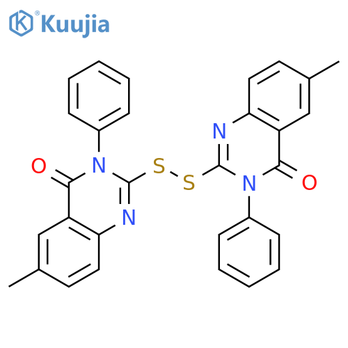 4(3H)-QUINAZOLINONE, 2,2'-DITHIOBIS[6-METHYL-3-PHENYL- structure