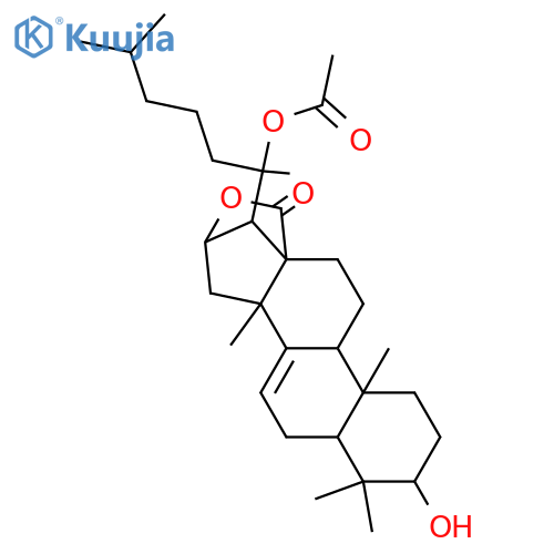 Lanost-7-en-18-oicacid, 20-(acetyloxy)-3,16-dihydroxy-, g-lactone, (3b,16b)- (9CI) structure