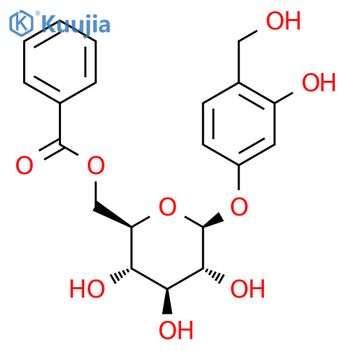 β-D-Glucopyranoside, 3-hydroxy-4-(hydroxymethyl)phenyl, 6-benzoate structure
