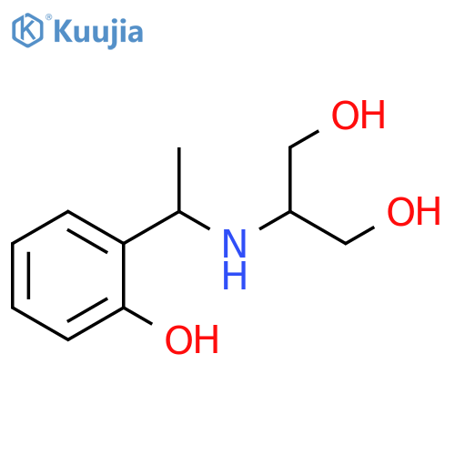 2-{1-(2-hydroxyphenyl)ethylamino}propane-1,3-diol structure