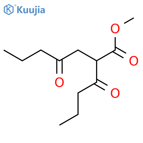 methyl 2-butanoyl-4-oxoheptanoate structure
