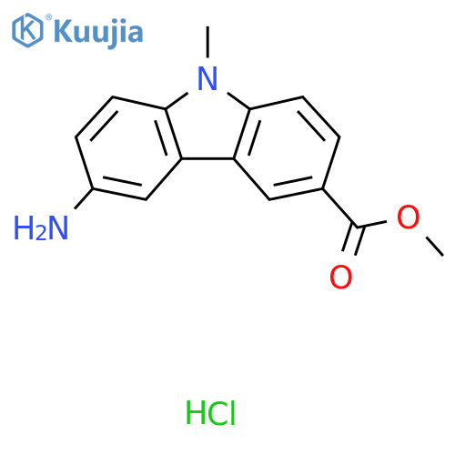 6-Amino-9-methyl-9H-carbaZole-3-carboxylic acid methyl ester hydrochloride structure