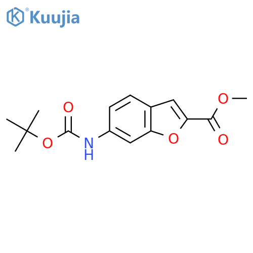 6-tert-Butoxycarbonylamino-benZofuran-2-carboxylic acid methyl ester structure