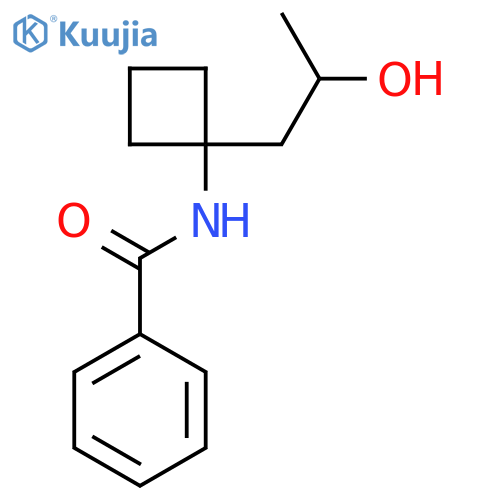 1-(Benzoylamino)-1-(2-hydroxypropan-1-yl)cyclobutane structure