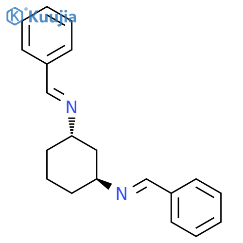1,3-Cyclohexanediamine, N,N'-bis(phenylmethylene)-, trans- structure