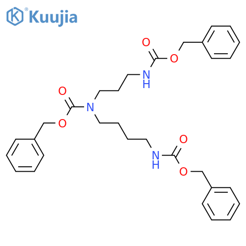 13-Oxa-2,7,11-triazatetradecanoic acid, 12-oxo-14-phenyl-7-[(phenylmethoxy)carbonyl]-, phenylmethyl ester structure