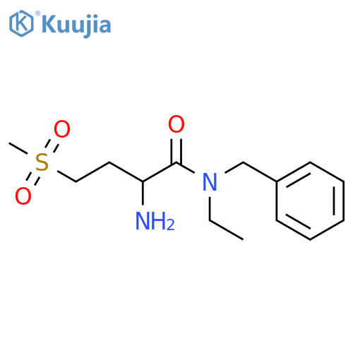 2-amino-N-benzyl-N-ethyl-4-methanesulfonylbutanamide structure