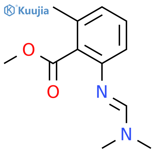 Benzoic acid, 2-[[(dimethylamino)methylene]amino]-6-methyl-, methyl ester structure