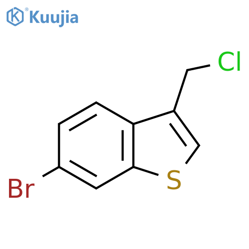 Benzo[b]thiophene, 6-bromo-3-(chloromethyl)- structure