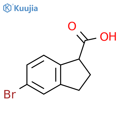 5-Bromo-2,3-dihydro-1h-indene-1-carboxylic acid structure