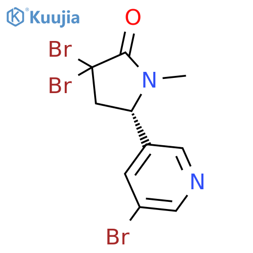 2-Pyrrolidinone, 3,3-dibromo-5-(5-bromo-3-pyridinyl)-1-methyl-, (S)- structure