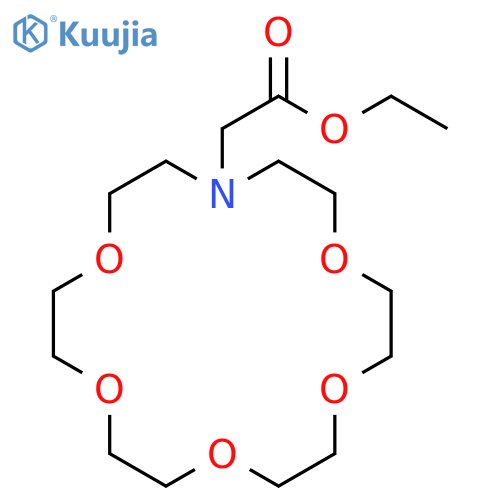 1,4,7,10,13-Pentaoxa-16-azacyclooctadecane-16-acetic acid, ethylester structure