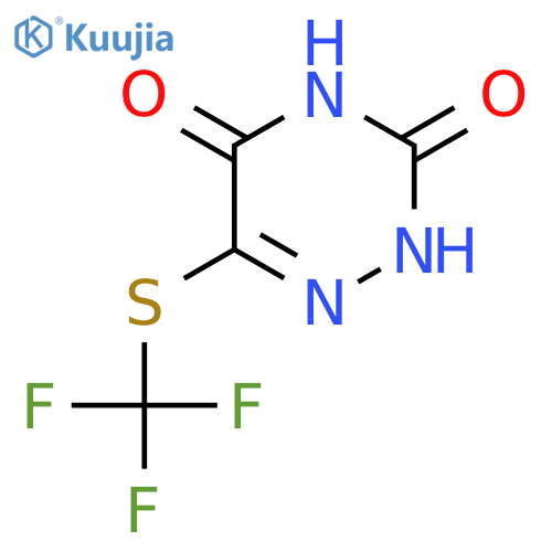6-(trifluoromethylsulfanyl)-2H-1,2,4-triazine-3,5-dione structure
