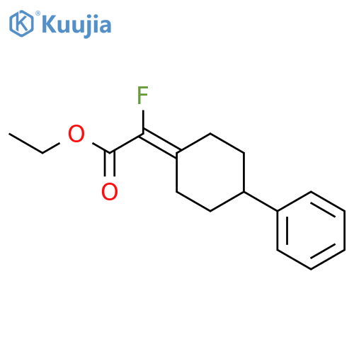 Acetic acid, fluoro(4-phenylcyclohexylidene)-, ethyl ester structure