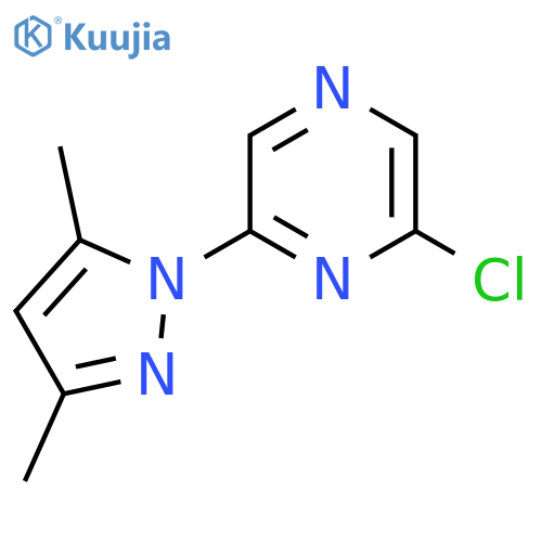 2-Chloro-6-(3,5-dimethyl-1H-pyrazol-1-yl)pyrazine structure