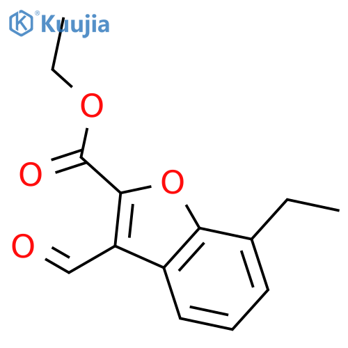 ethyl 7-ethyl-3-formyl-1-benzofuran-2-carboxylate structure