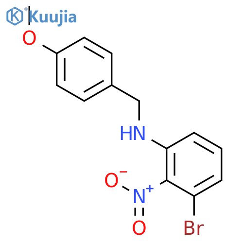 3-Bromo-N-(4-methoxybenzyl)-2-nitroaniline structure
