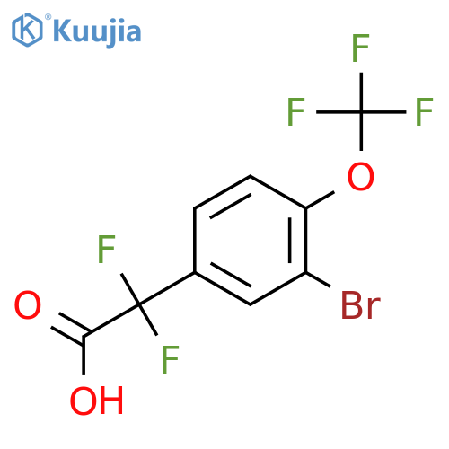 2-(3-Bromo-4-(trifluoromethoxy)phenyl)-2,2-difluoroacetic acid structure