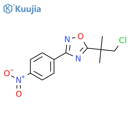 5-(1-Chloro-2-methylpropan-2-yl)-3-(4-nitrophenyl)-1,2,4-oxadiazole structure