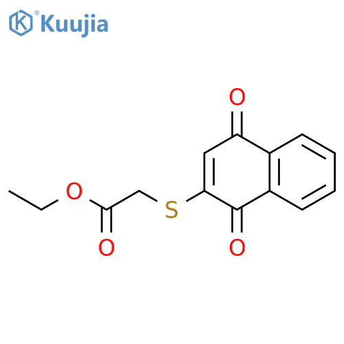 ethyl 2-(1,4-dioxonaphthalen-2-yl)sulfanylacetate structure