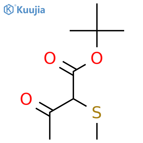 BUTANOIC ACID, 2-(METHYLTHIO)-3-OXO-, 1,1-DIMETHYLETHYL ESTER structure