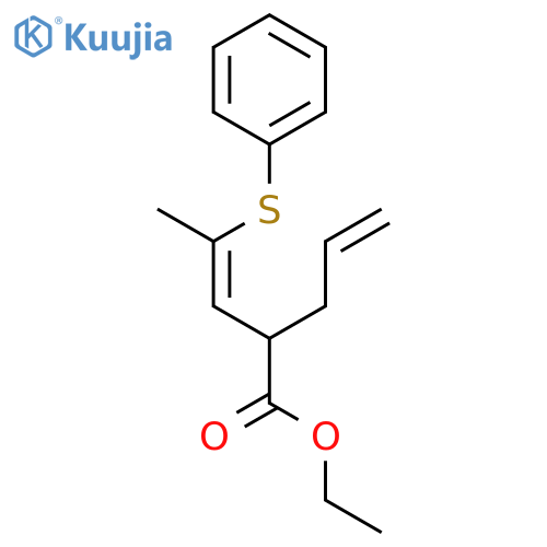 3-Pentenoic acid, 4-(phenylthio)-2-(2-propenyl)-, ethyl ester, (Z)- structure