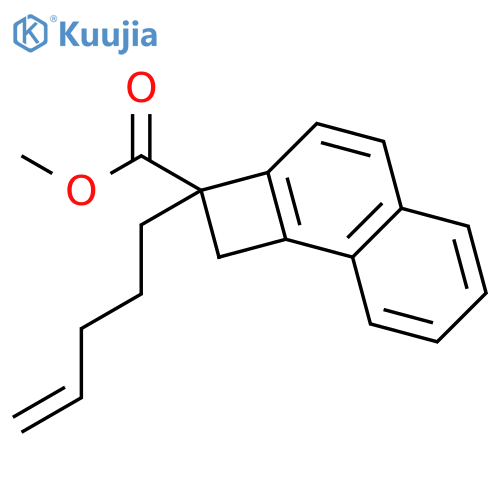Cyclobuta[a]naphthalene-2-carboxylic acid, 1,2-dihydro-2-(4-pentenyl)-, methyl ester, (±)- structure
